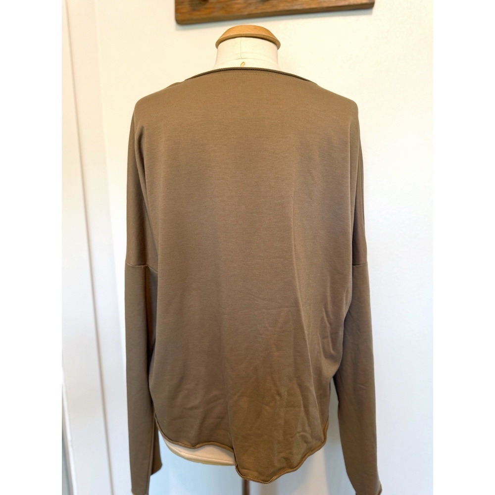 Sister Brown crewneck sweater size 2XL. Comfy casual lounge Preppy Chic Fashion - Picture 2 of 6
